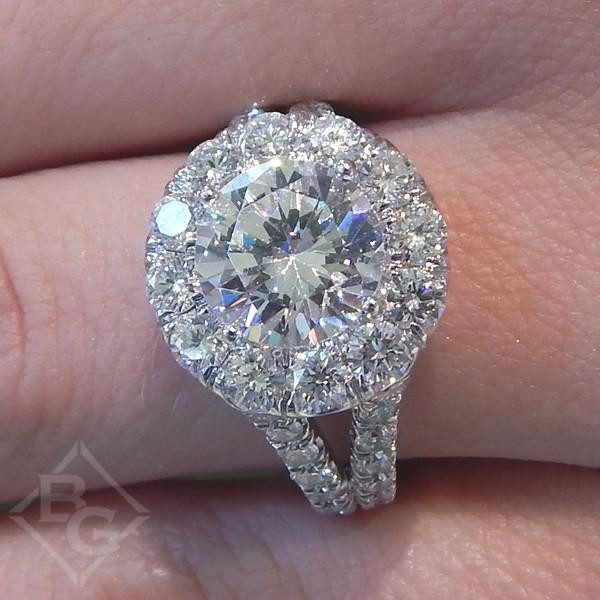 Large Wedding Rings
 Gabriel "Coco" Round Halo Diamond Engagement Ring