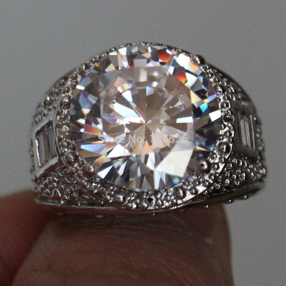 Large Wedding Rings
 Aliexpress Buy choucong Men s Huge Round cut Stone