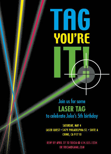 Laser Tag Birthday Invitations
 party invitations Laser Tag at Minted
