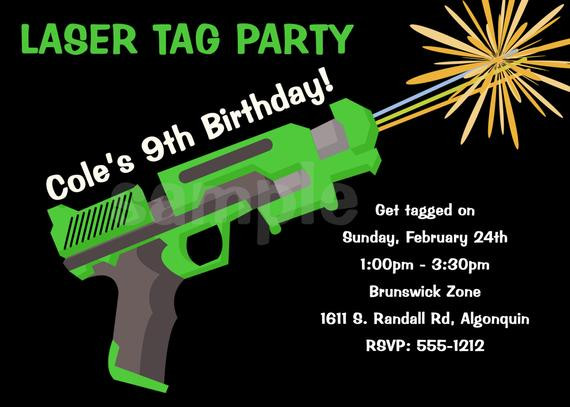Laser Tag Birthday Invitations
 Laser Tag Birthday Invitation Laser Tag by