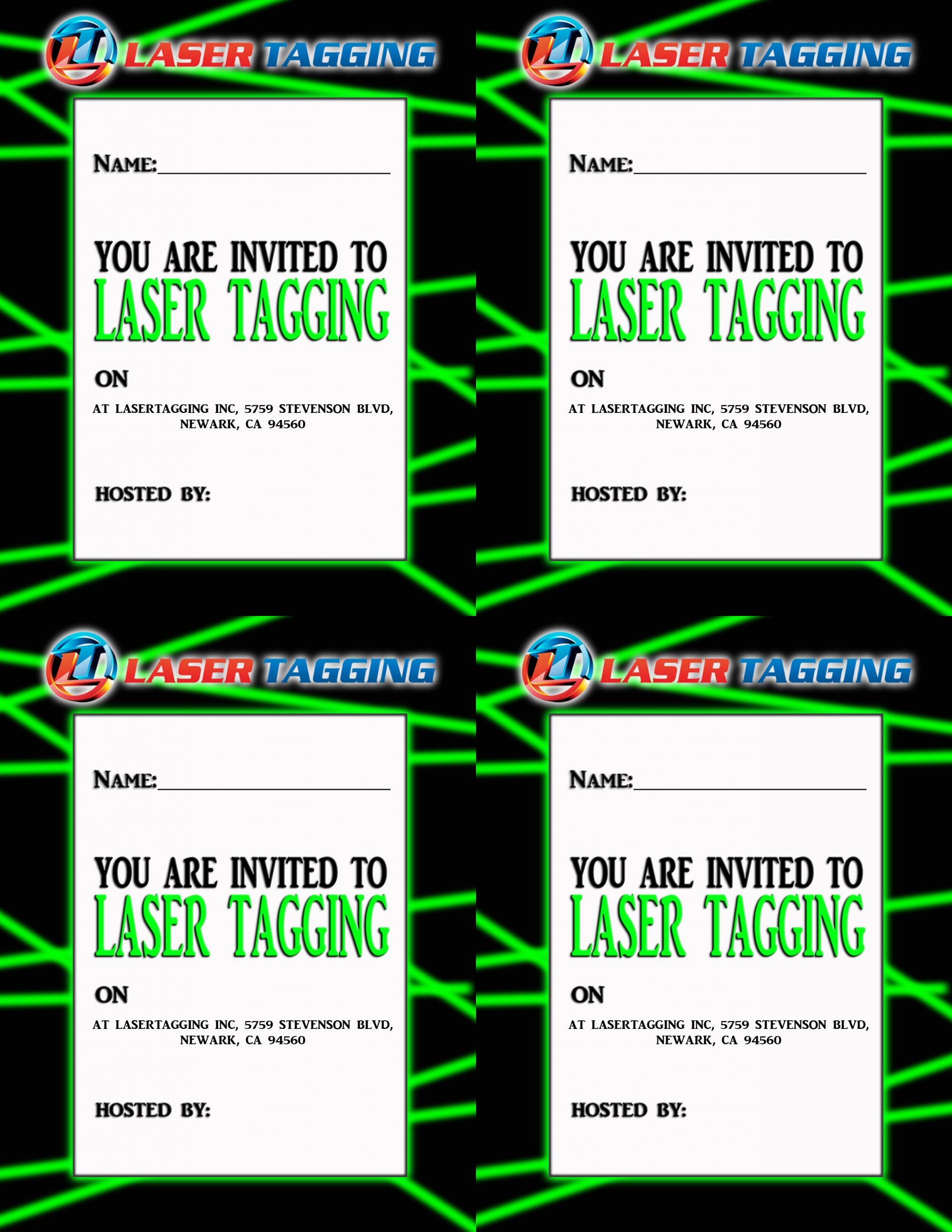 Laser Tag Birthday Invitations
 40th Birthday Ideas Free Laser Tag Birthday Invitation