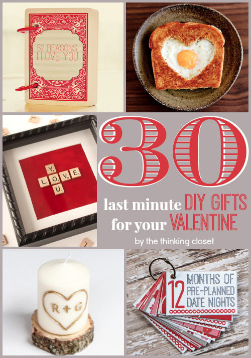 Last Minute Gift Ideas For Boyfriend
 30 Last Minute DIY Gifts for Your Valentine the thinking