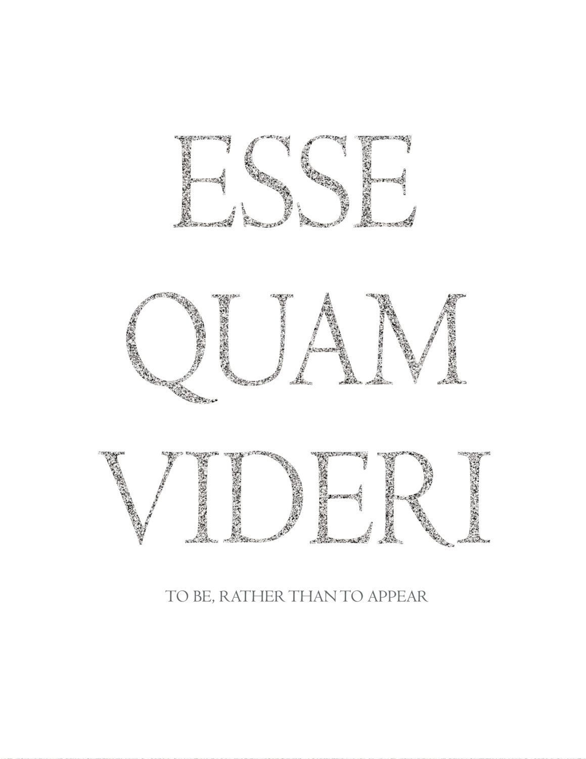 Latin Quotes About Family
 Printable Art Esse Quam Videri Latin by