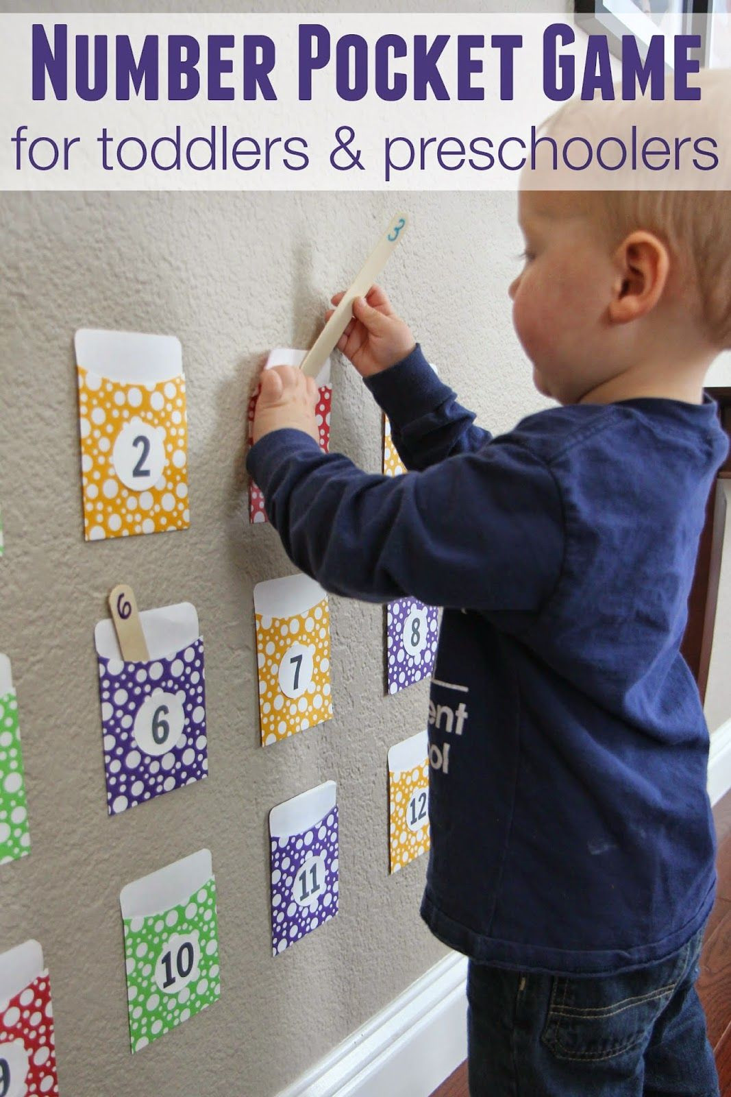 Learning Crafts For Preschoolers
 Number Pocket Game for Toddlers and Preschoolers