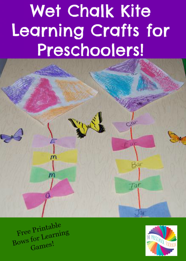 Learning Crafts For Preschoolers
 Wet Chalk Kite Crafts and Learning Games for Young Kids