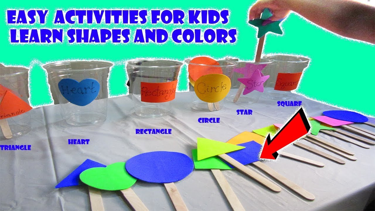 Learning Crafts For Preschoolers
 Learn Basic shapes Sorting Classifying Cups learn colors