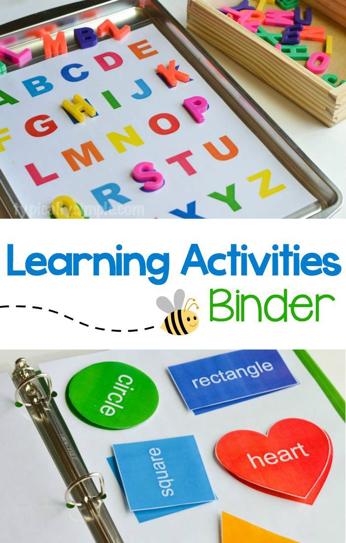 Learning Crafts For Preschoolers
 Learning Activities Binder & Free Printable