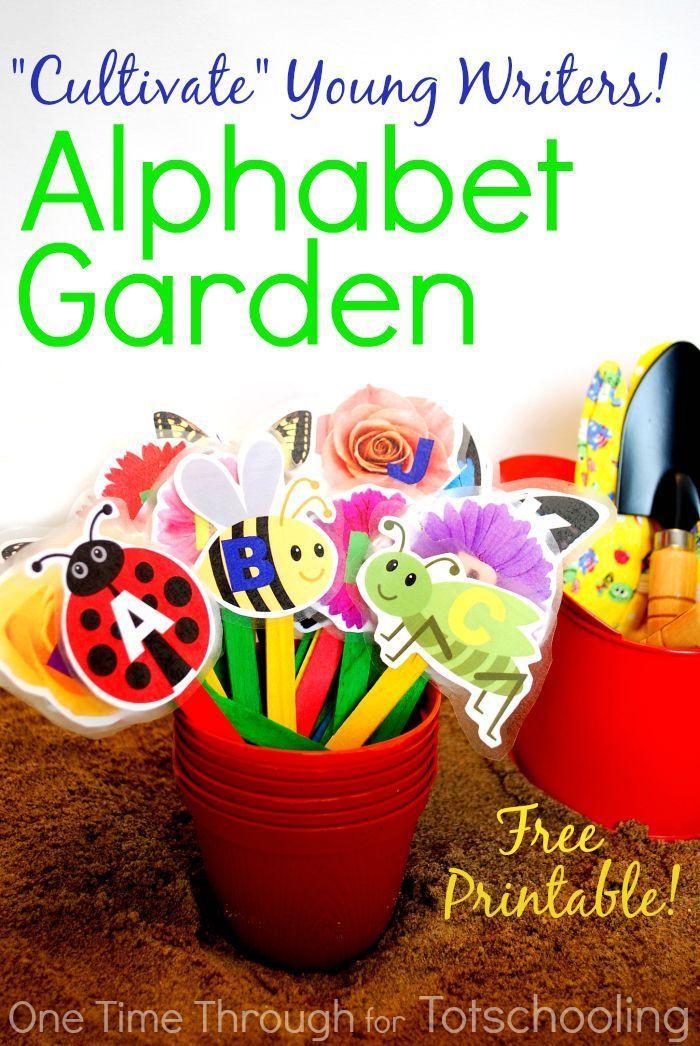 Learning Crafts For Preschoolers
 Playful Alphabet Garden with Free Printable