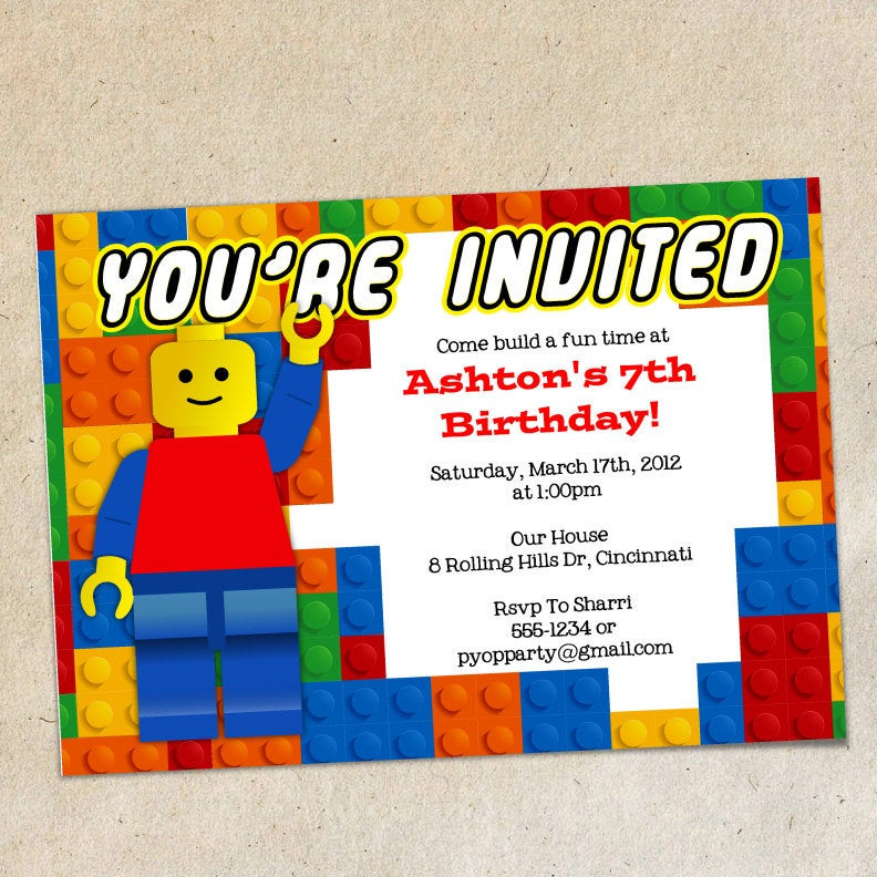 Lego Birthday Invitation
 Chandeliers & Pendant Lights