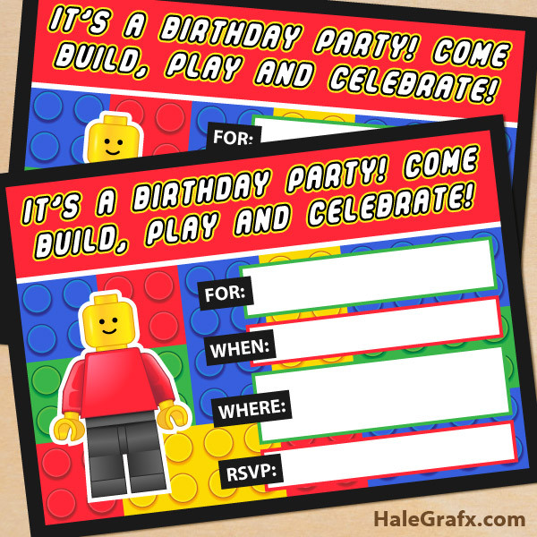Lego Birthday Invitation
 40th Birthday Ideas Free Lego Birthday Party Invitation
