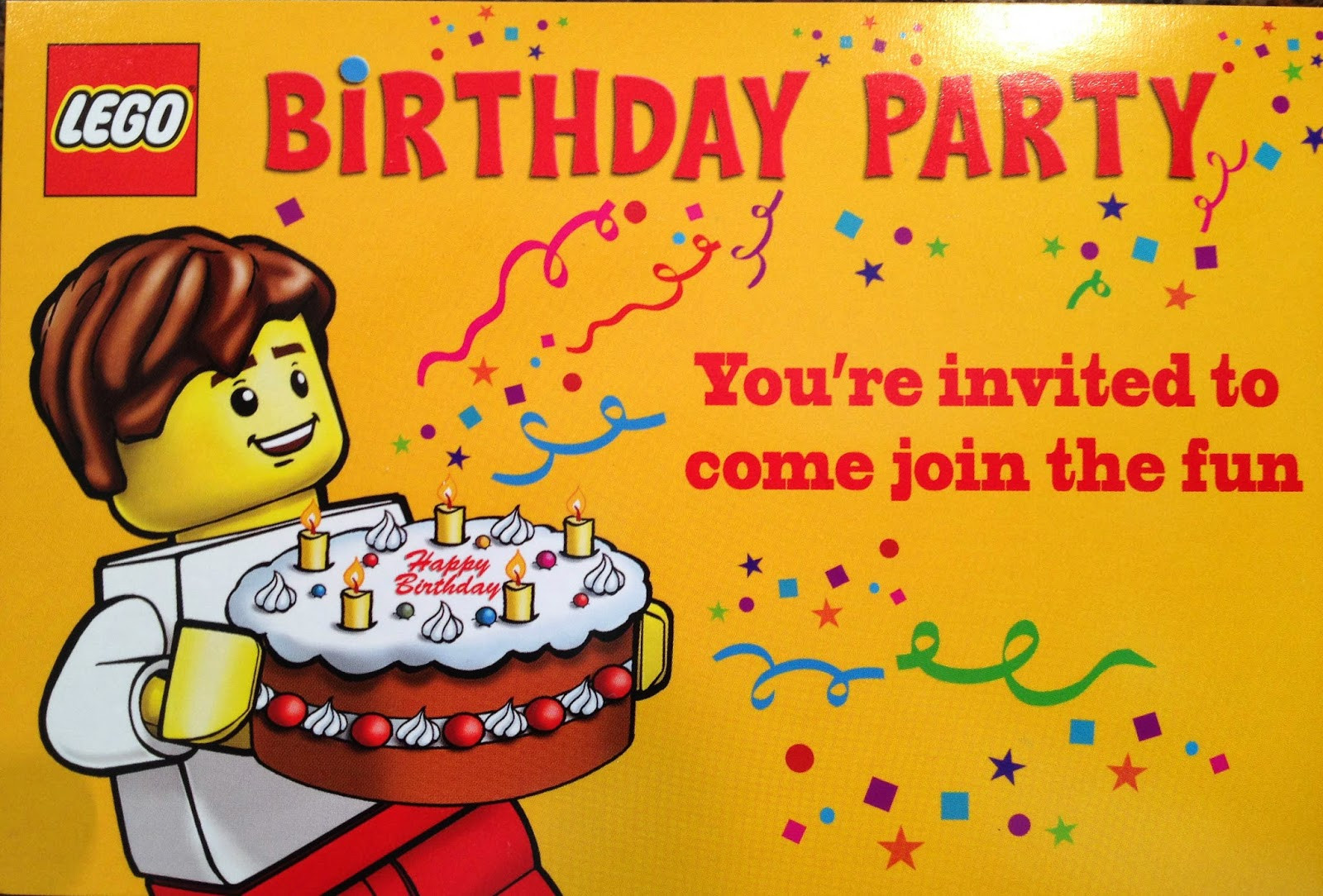 Lego Birthday Invitation
 The Isoms Lego Birthday Bash