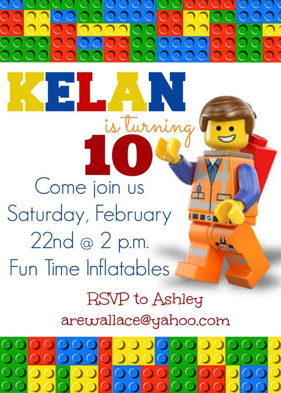 Lego Birthday Invitation
 40th Birthday Ideas Free Lego Birthday Party Invitation