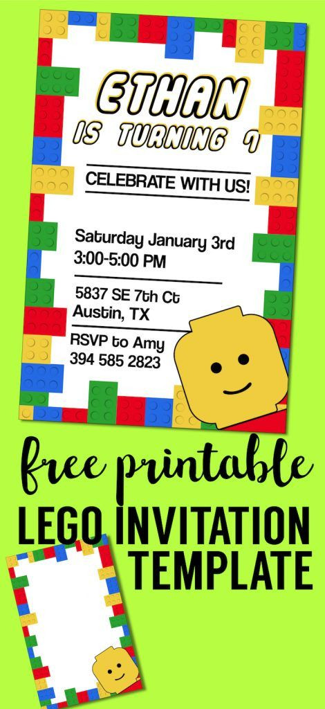 Lego Birthday Invitation
 477 best Free Printables from Paper Trail Design images on