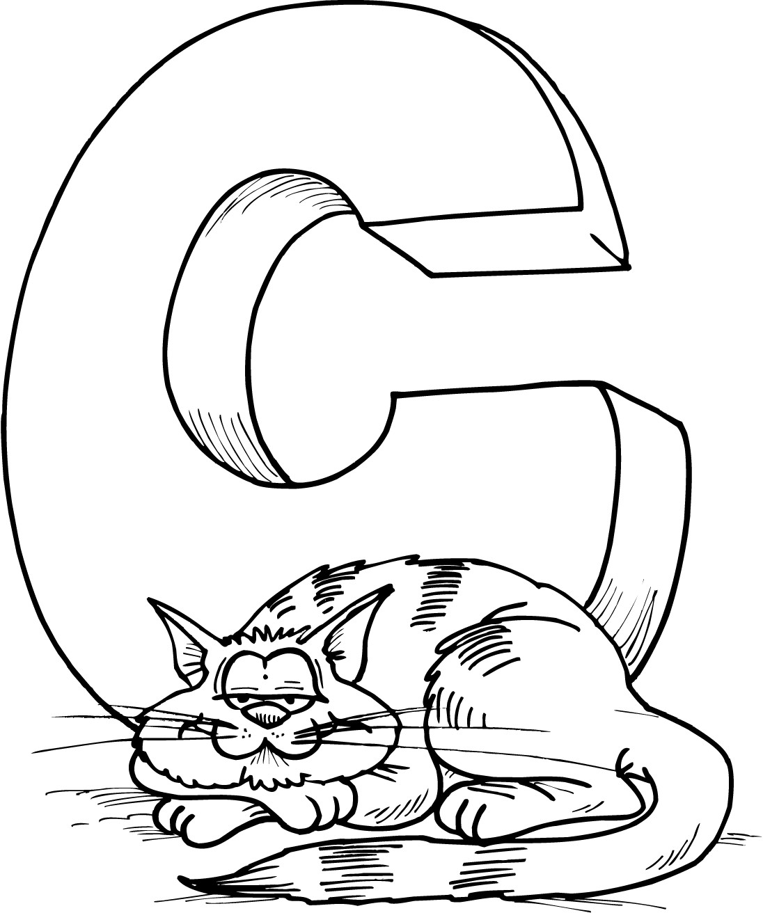 Letter C Coloring Pages For Toddlers
 Tracing The Letter C ClipArt Best