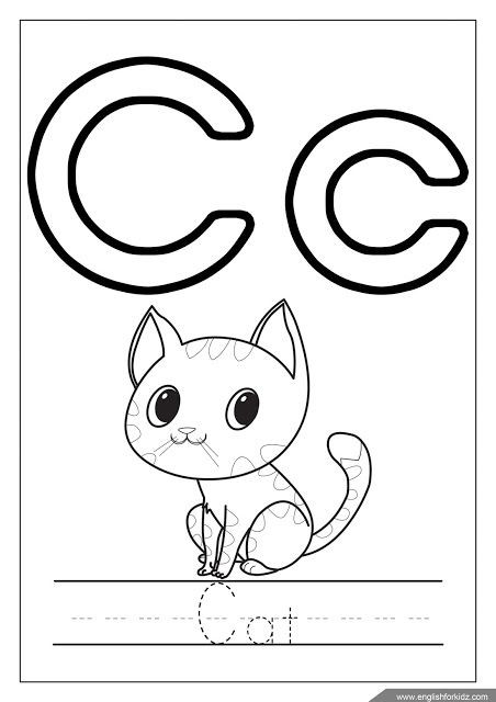 Letter C Coloring Pages For Toddlers
 Alphabet coloring page letter c coloring c is for cat