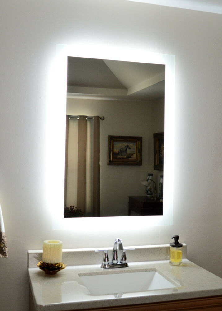 Lit Bathroom Mirror
 Lighted Vanity Mirror make up wall mounted LED bath