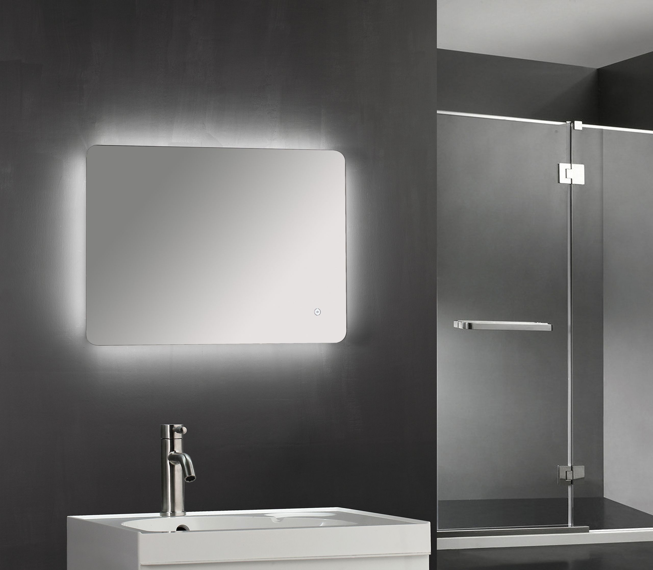 Lit Bathroom Mirror
 500 x 700mm Backlit LED Illuminated Touch Bathroom Mirror