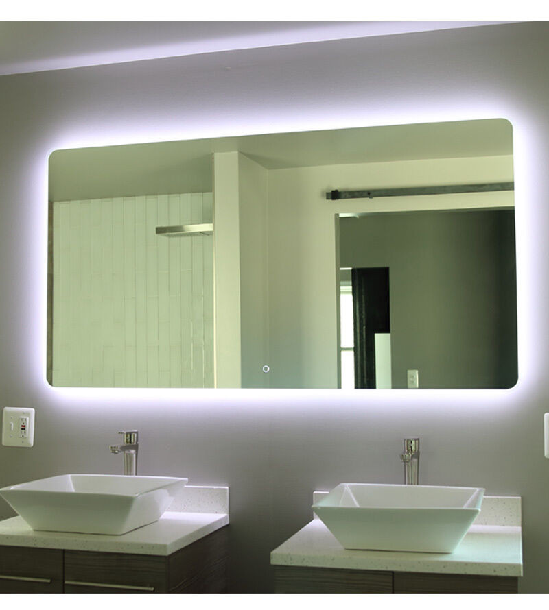 Lit Bathroom Mirror
 Windbay 60" Backlit LED Light Bathroom Vanity Sink Mirror
