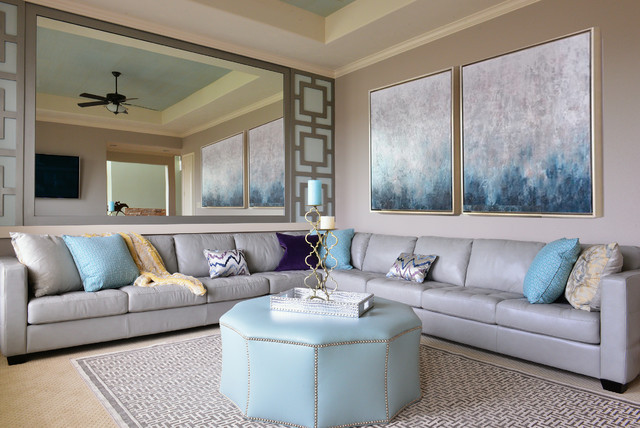 Living Room Accent Wall
 Transitional Luxe
