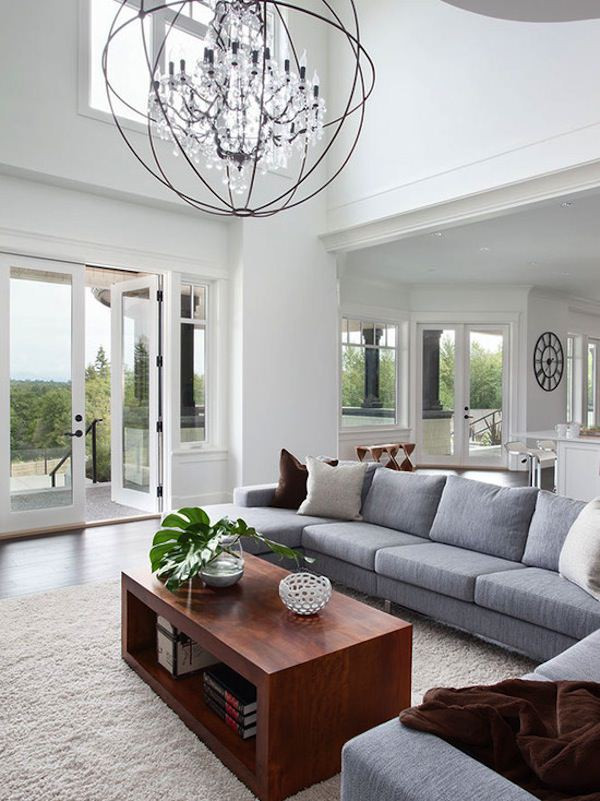 Living Room Chandelier Ideas
 Contemporary Chandelier In Living Room 1050