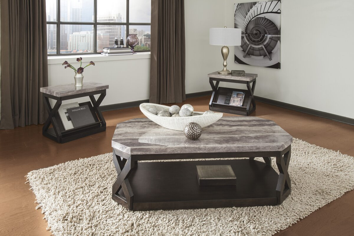 Living Room End Table Sets
 Latitude Run Kelton 3 Piece Coffee Table Set & Reviews