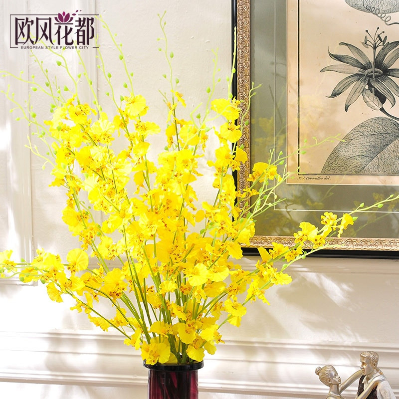 Living Room Flower Decor
 Yellow flowers dance Langao simulation set the living room