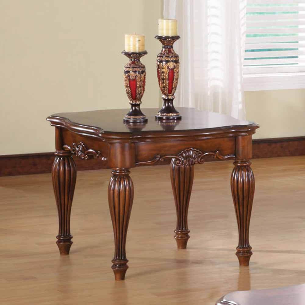 Living Room Side Tables
 Dreena Occasional Living Room End Side Table Carved Solid