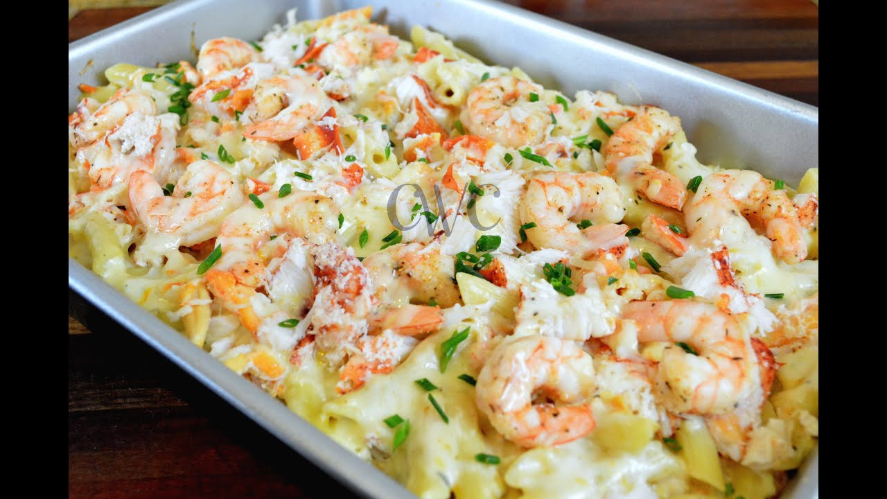 Lobster Baked Macaroni And Cheese
 Lobster Crab and Shrimp Baked Macaroni and Cheese Recipe