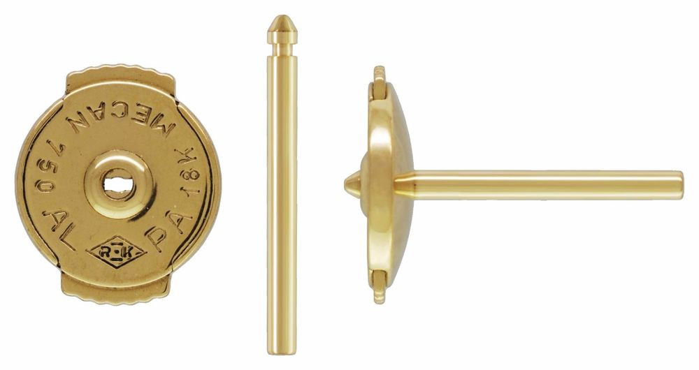 Locking Earring Backs
 18K Solid Yellow Gold Alpa Earring Lock & Back System 1