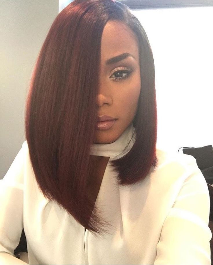 Long And Short Bob Hairstyles
 Babe 14" Brazilian Straight Hair Extension Ombre Burgundy