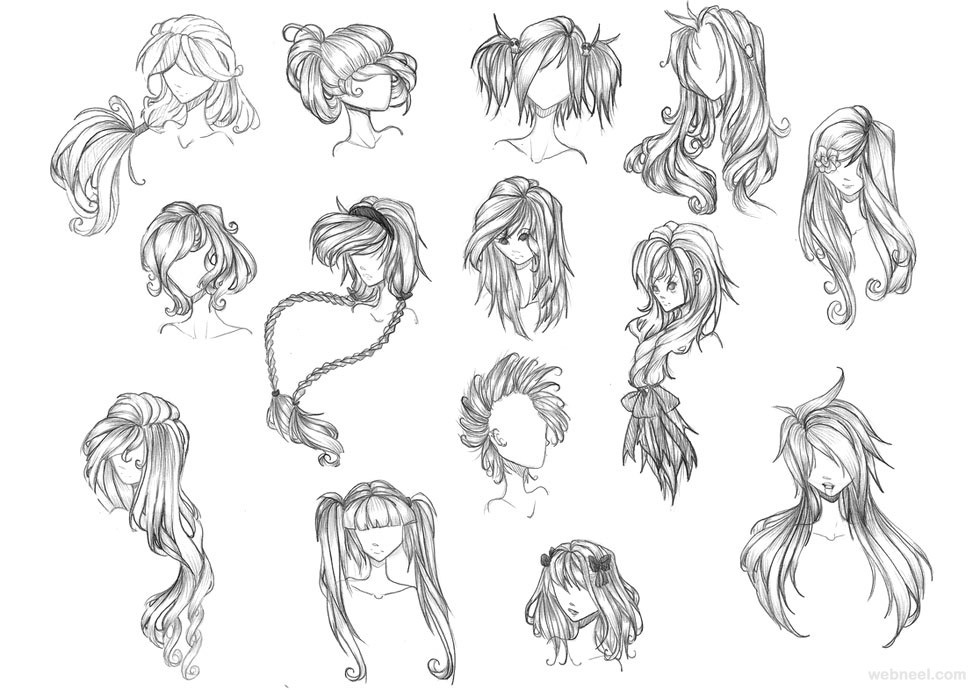 Long Anime Hairstyles
 How to Draw Anime Tutorial with Beautiful Anime Character