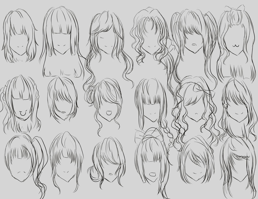 Long Anime Hairstyles
 Arte à parte Tipos de cabelos