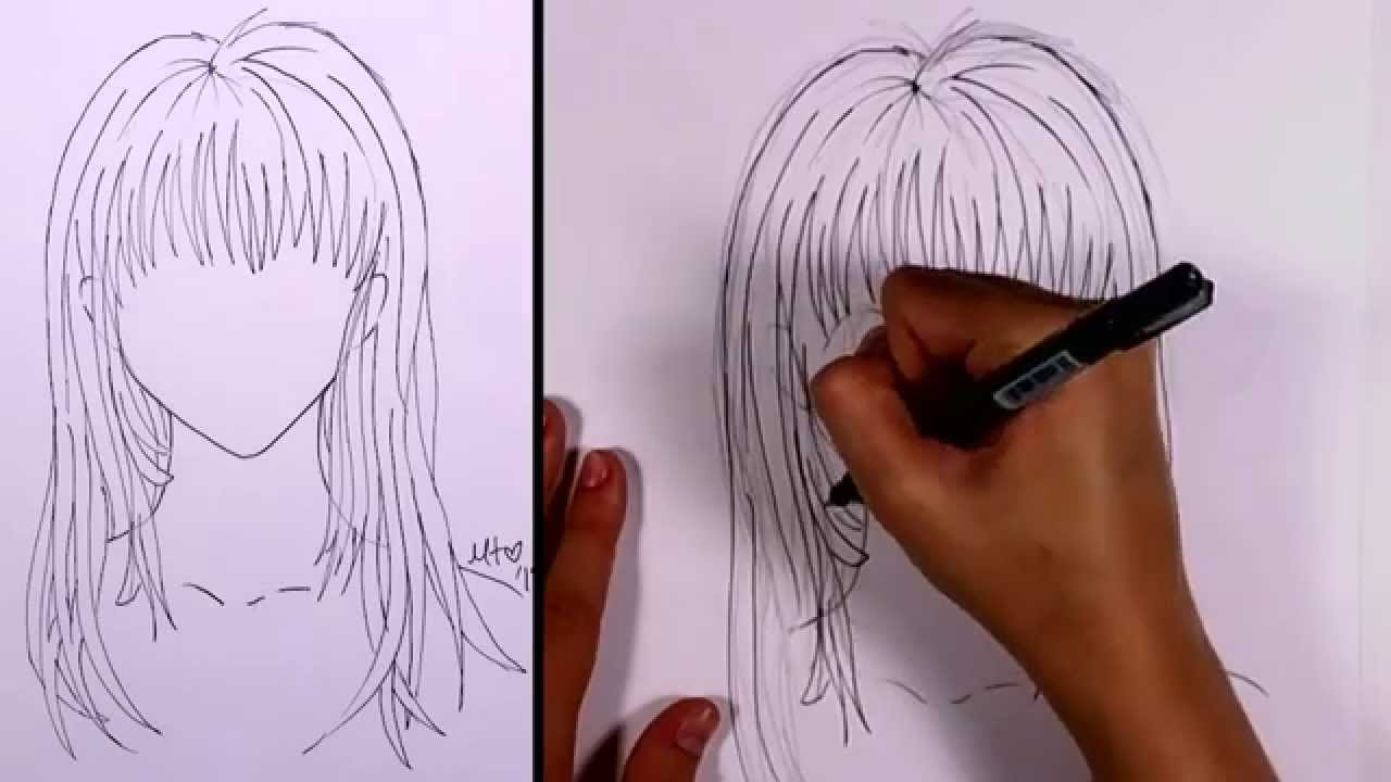 Long Anime Hairstyles
 How to Draw Manga Long Hair girl