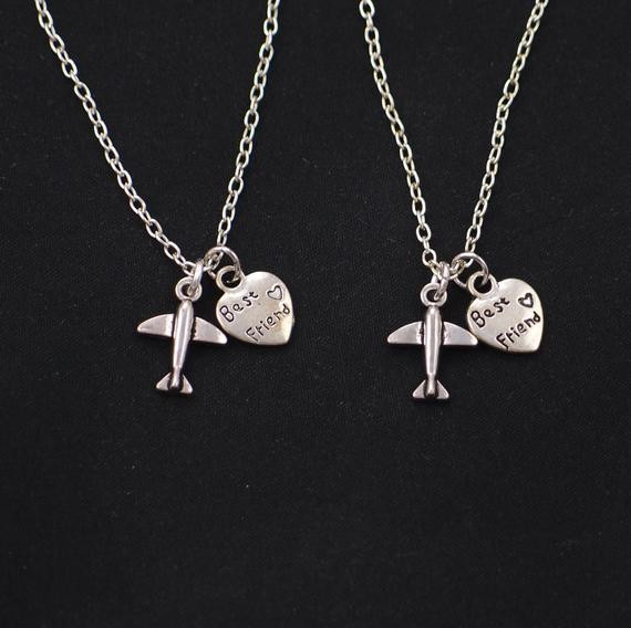 Long Distance Friendship Necklace
 set of two necklaces long distance friendship tiny by