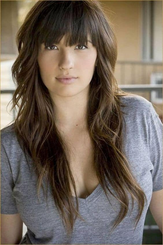 Long Hairstyles With Bangs And Layers
 17 Best Long Hairstyles for Round Faces 2018 2019