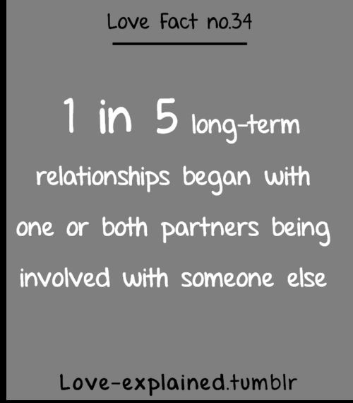 Long Term Relationship Quote
 Love facts 1 in 5 long term relationships began with one