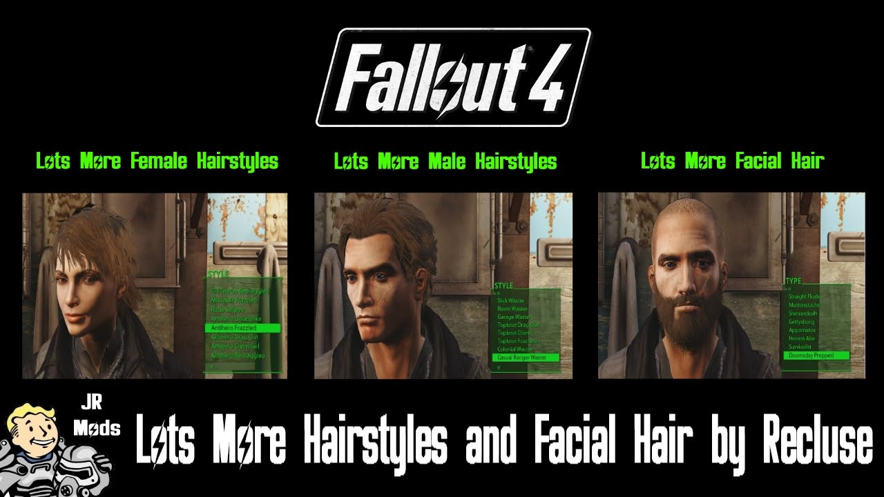 Lots More Male Hairstyles
 Fallout 4 Mod Showcase Lots More Hairstyles And Facial