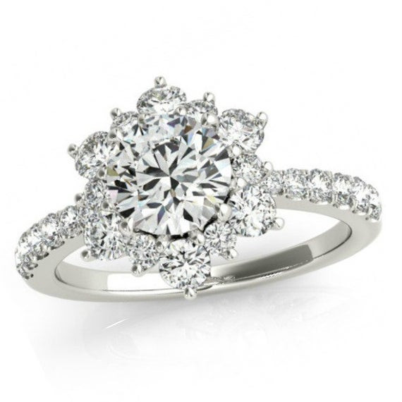 Lotus Wedding Ring
 1 25 carat Full Bloom Lotus Flower Diamond Engagement Ring 14k