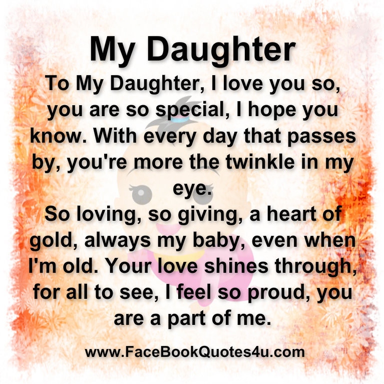 Love My Daughter Quotes
 Daughter Quotes For QuotesGram