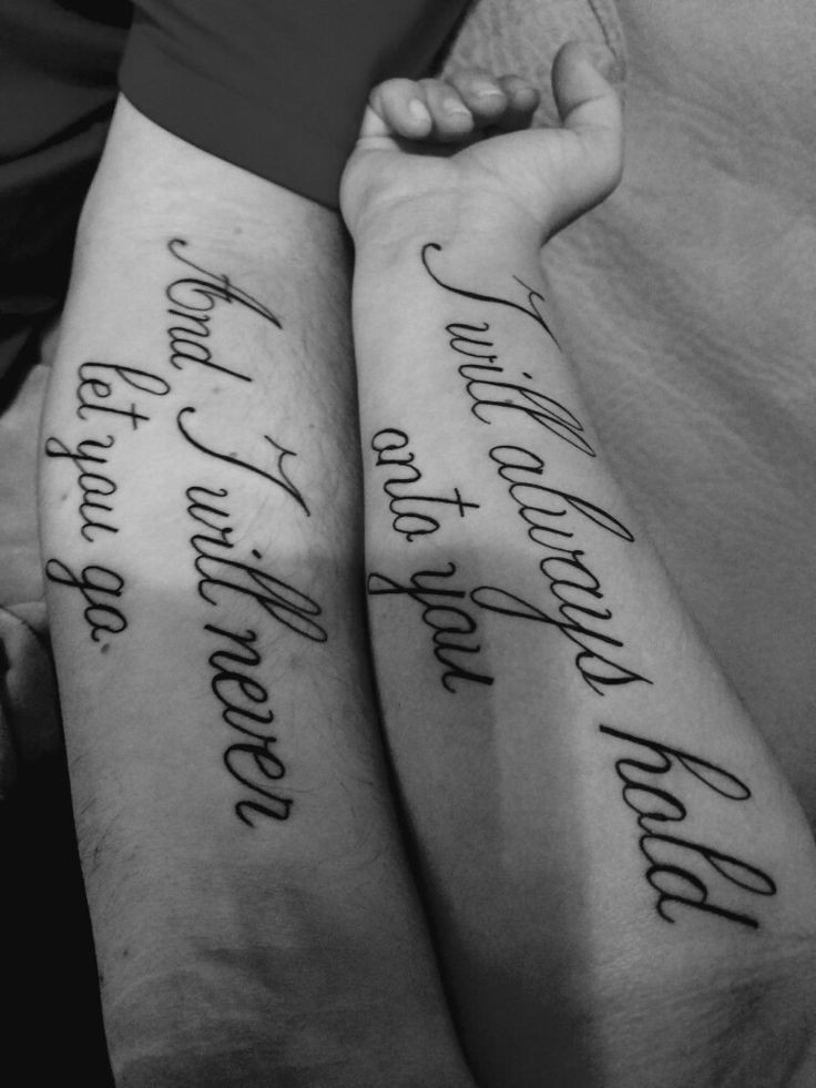 Love Quote Tattoos For Couples
 Best 25 Couple tat ideas on Pinterest