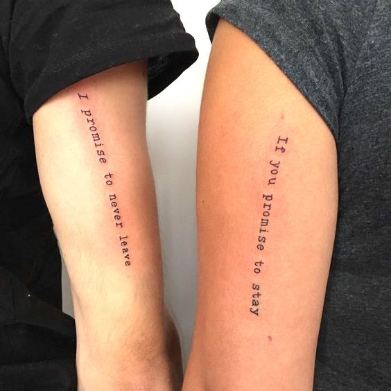 Love Quote Tattoos For Couples
 39 Meaningful Couple Tattoo Ideas For The Hopeless Romantics