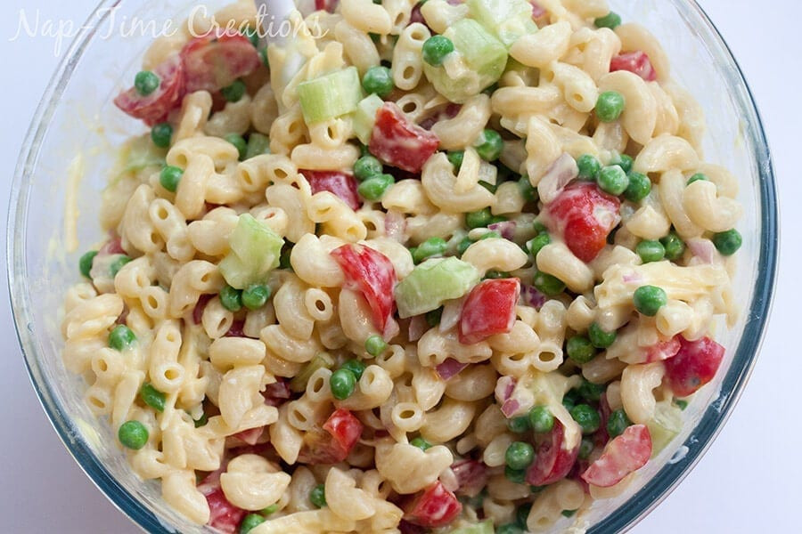 Low Calorie Macaroni Salad
 Low Fat Pasta Salad with Ve ables Nap time Creations