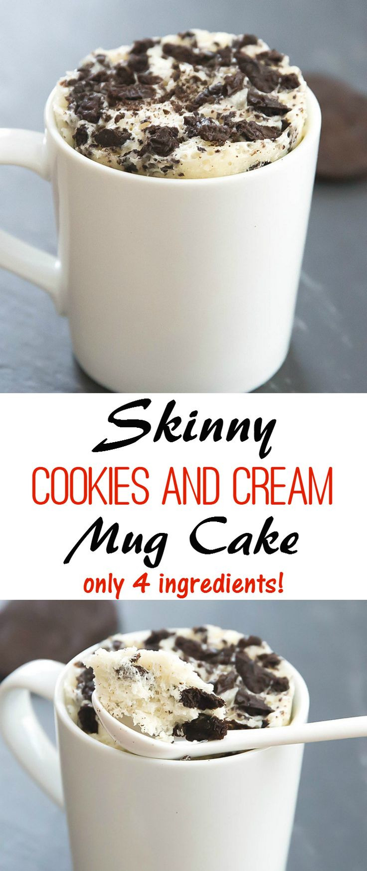 Low Calorie Mug Cake Recipes
 Skinny Cookies and Cream Mug Cake Recipe
