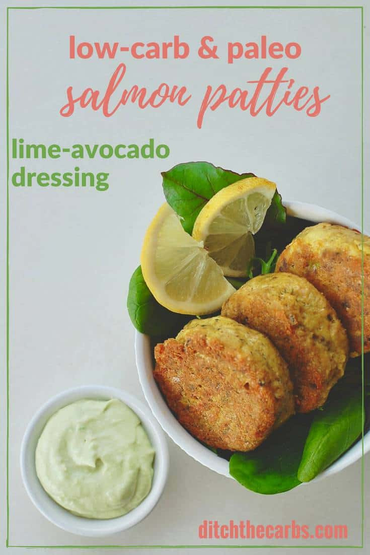 Low Carb Salmon Recipes
 Paleo Low Carb Salmon Patties with lime avocado dressing