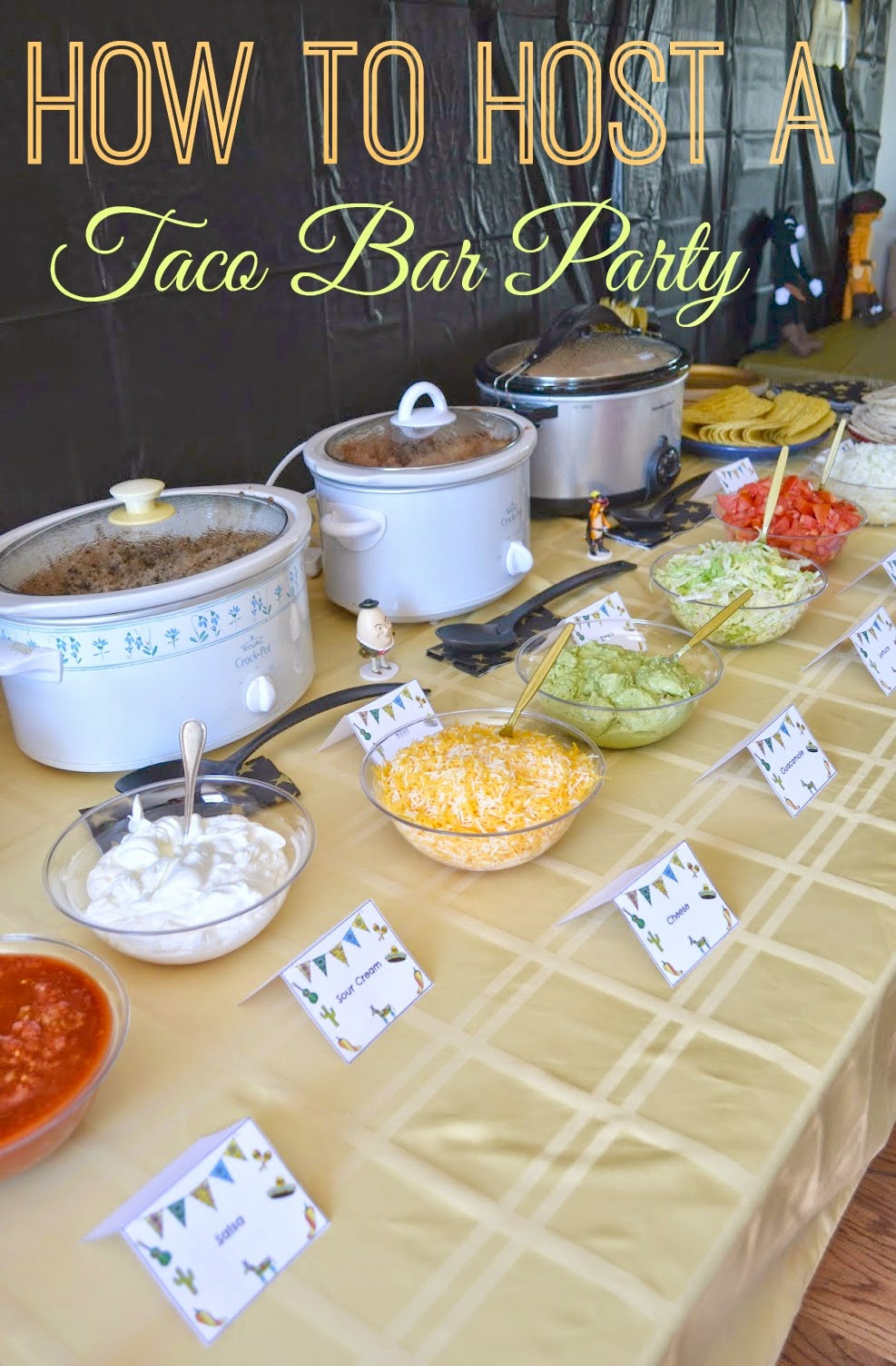 Lunch Ideas For Graduation Party
 DIY Taco Bar Party Table Tents Free Printables