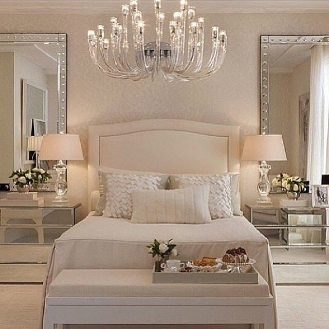 Luxurious Master Bedroom Furniture
 Luxury bedroom furniture mirrored night stands white