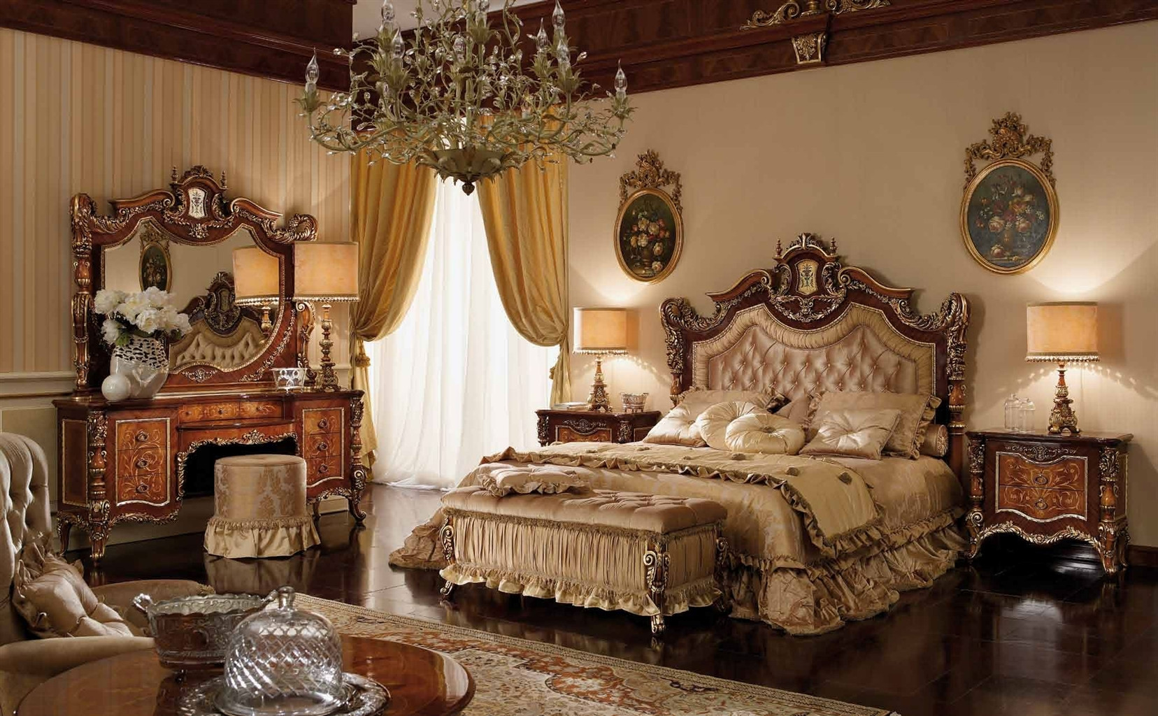 Luxurious Master Bedroom Furniture
 Master bed with tufted headboard Furniture Masterpiece