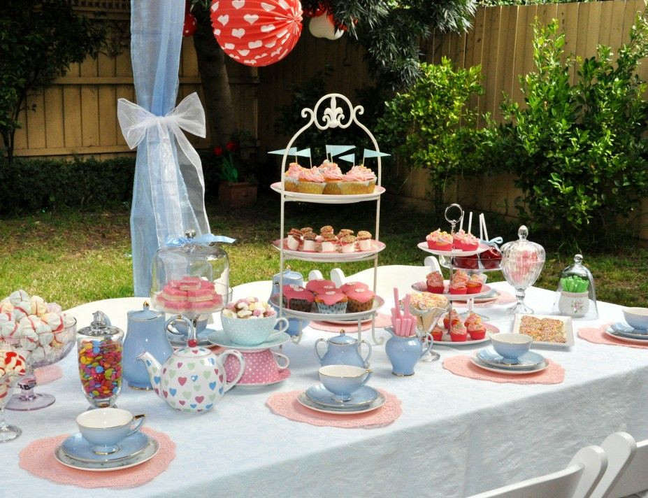 Mad Hatter Tea Party Decoration Ideas
 loving the colors and table setup for this mother s day