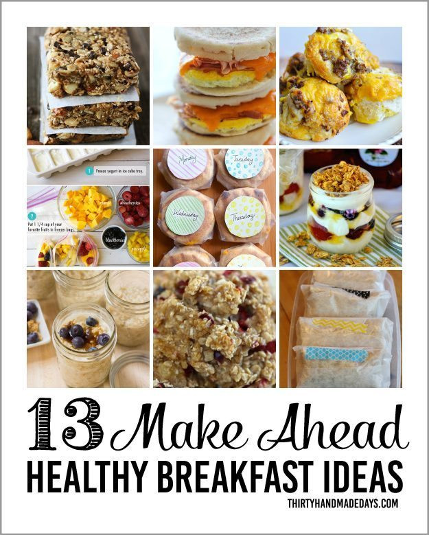 Make Ahead Breakfast Recipes
 Healthy Make Ahead Breakfasts