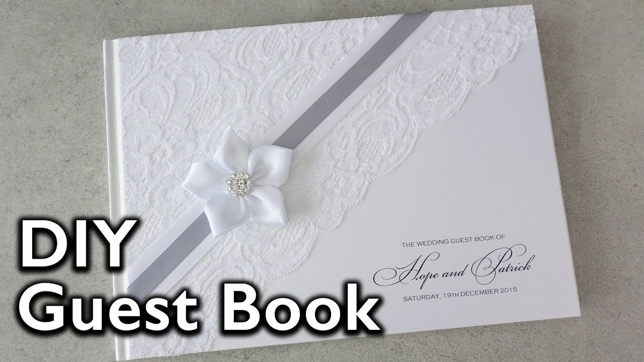 Make Wedding Guest Book
 How to make an elegant lace and satin ribbon flower Guest